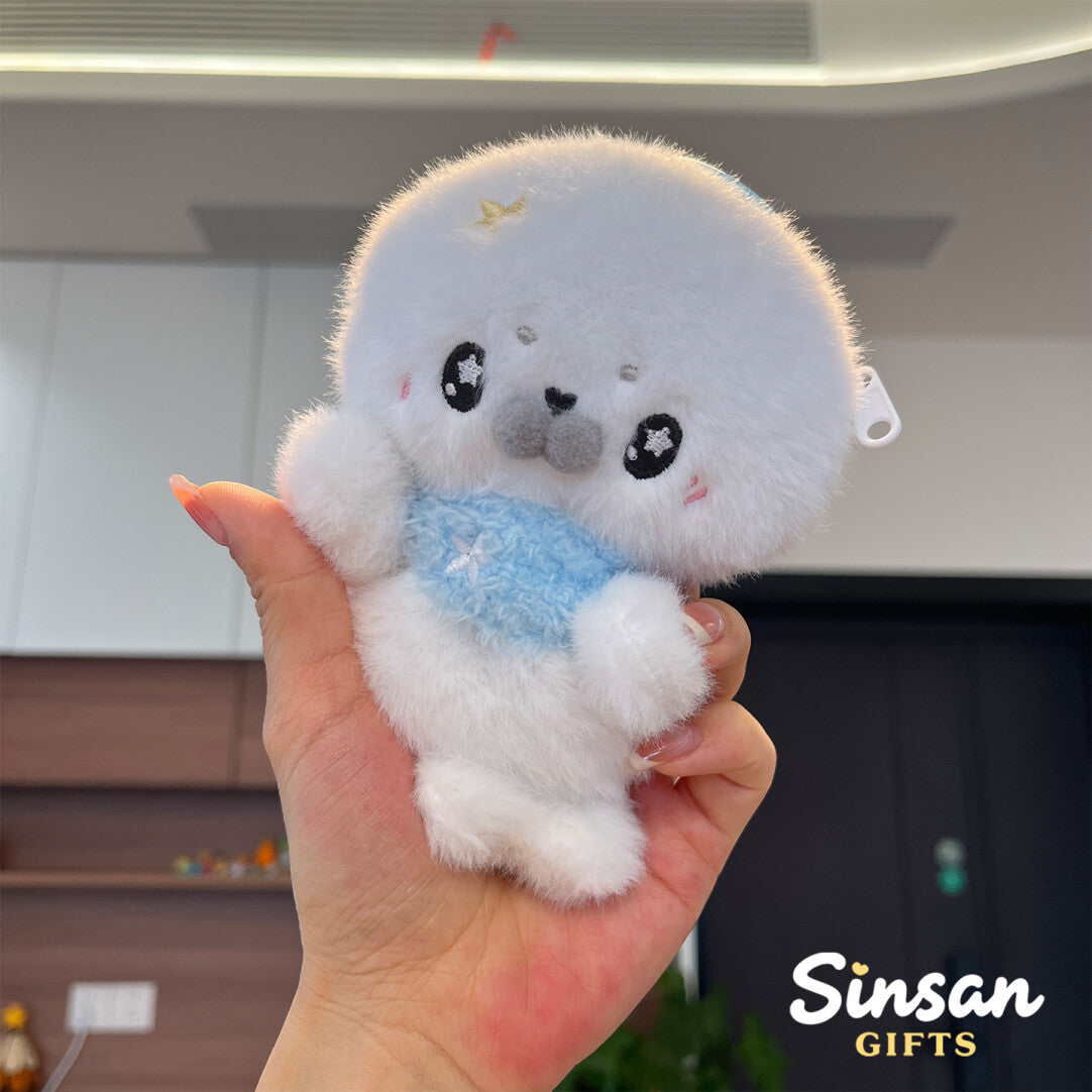 Soft Seal Beanbag Plush Coin Purse & Mini Pouch