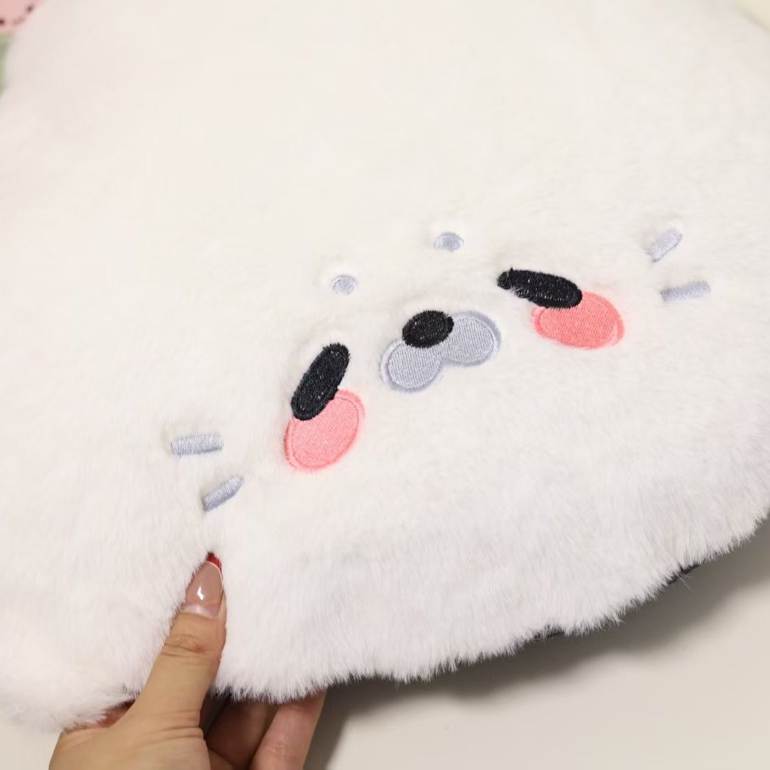 Cute Plush Seal Round Floor Cushion for Students