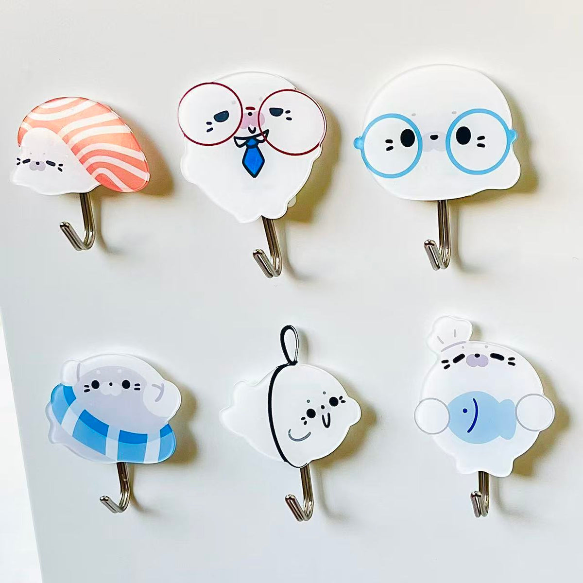 Strong No-Drill Seal Adhesive Wall Hooks