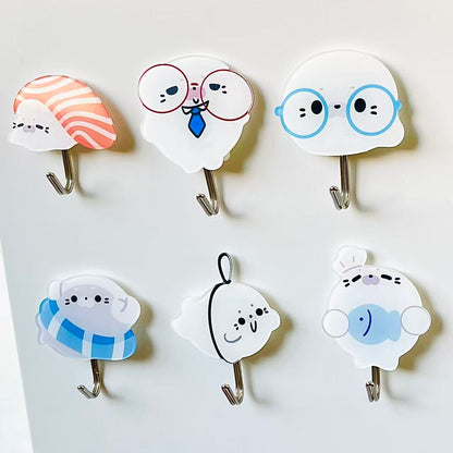 Strong No-Drill Seal Adhesive Wall Hooks