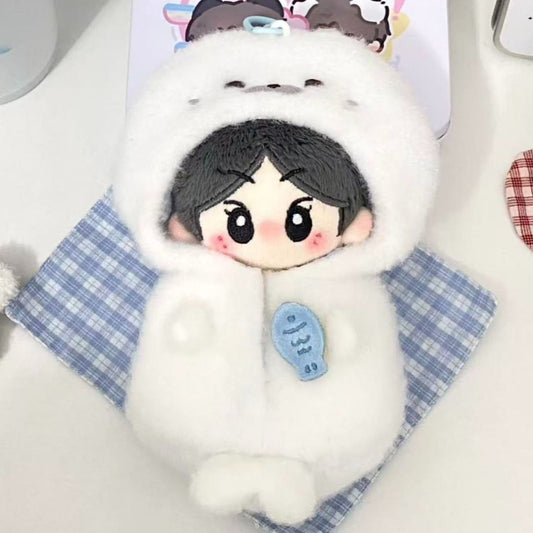Cute Seal Costume Cape for 10cm Plush Dolls