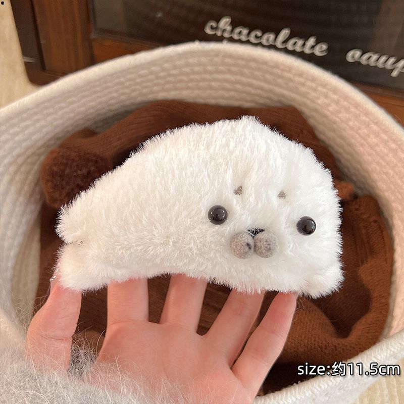 Fluffy Seal Plush Claw Hair Clip & Gift Set