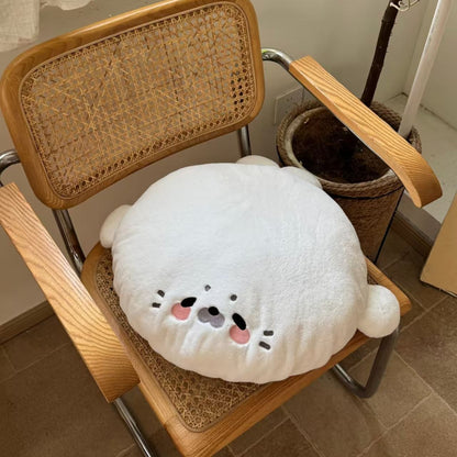 Cute Plush Seal Cushion for Home Office Car