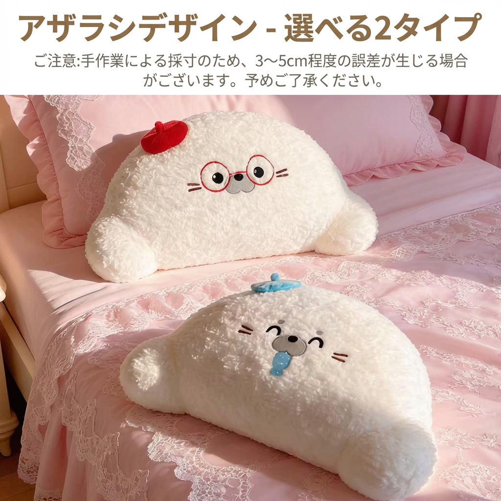 Large Seal Body Pillow, Backrest & Lumbar Cushion