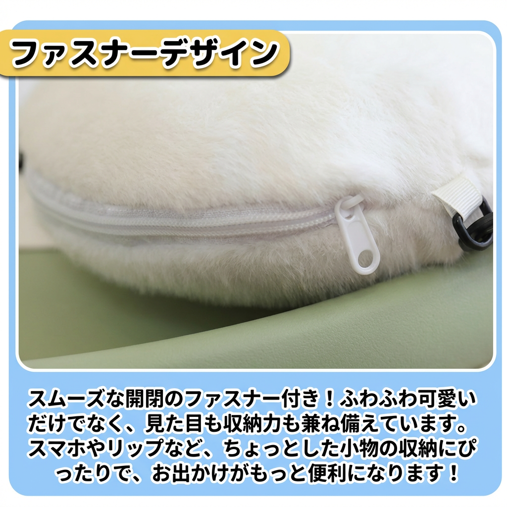 Fluffy Seal Shoulder Bag with Adjustable Strap