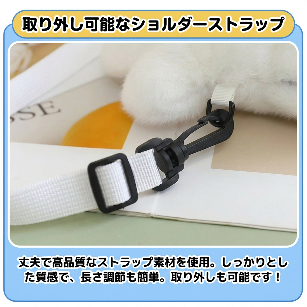 Fluffy Seal Shoulder Bag with Adjustable Strap