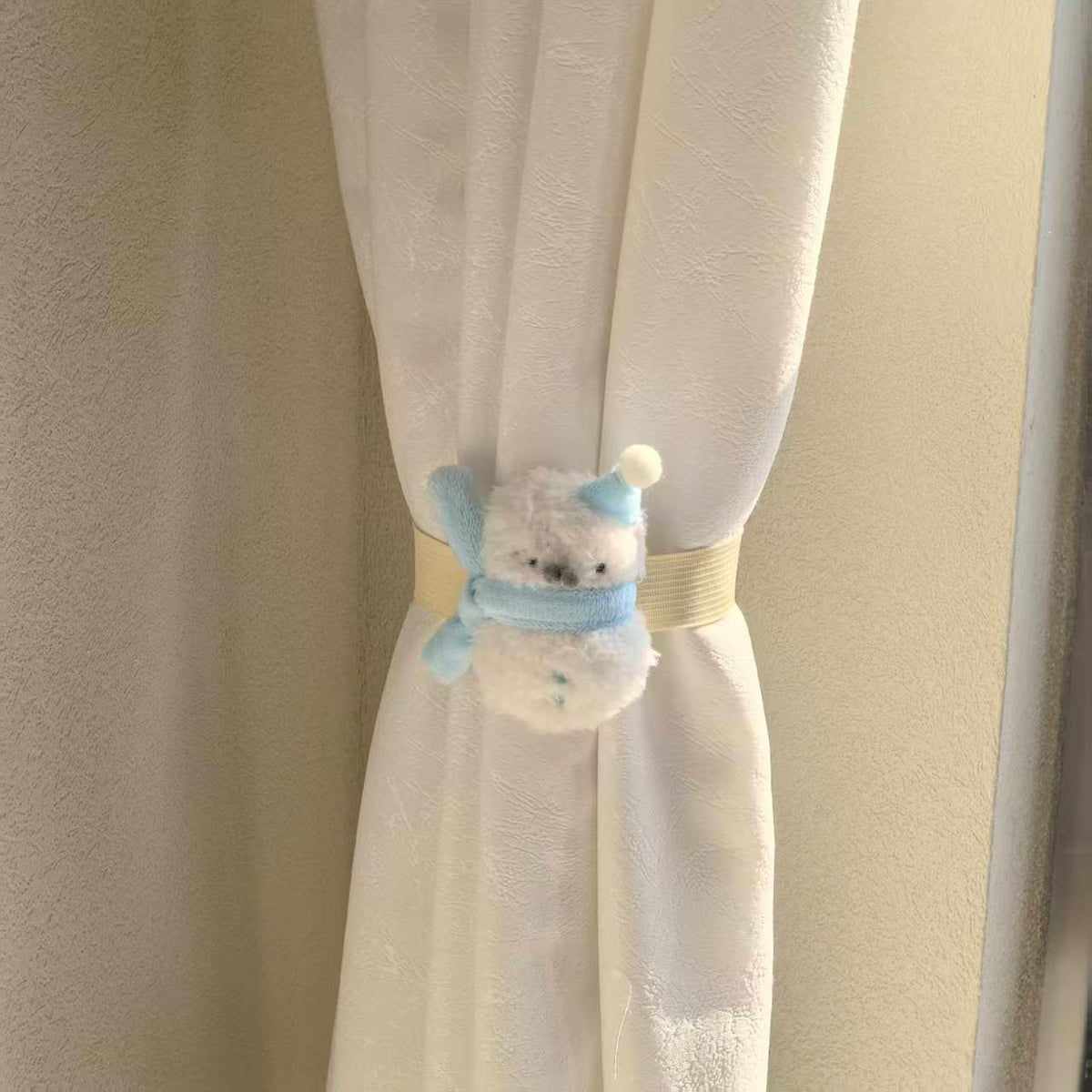 Cute Snowman Seal Curtain Tiebacks for Living Room and Bedroom