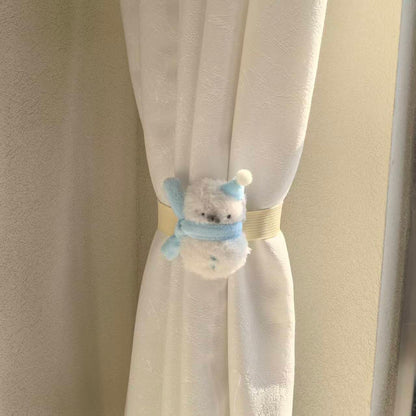 Cute Snowman Seal Curtain Tiebacks for Living Room and Bedroom