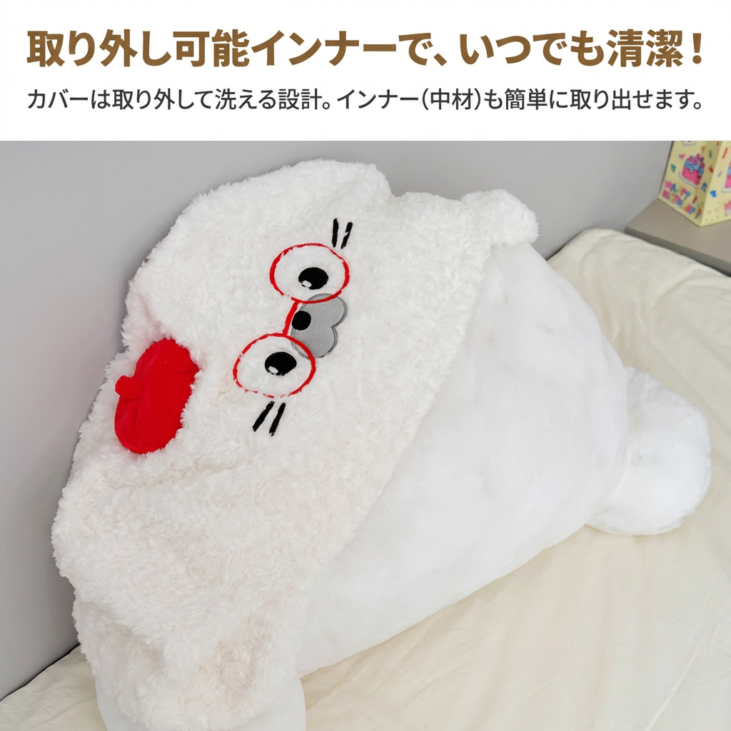 Large Seal Body Pillow, Backrest & Lumbar Cushion