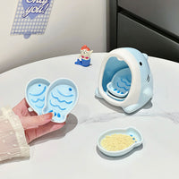 4 Fish Flavor Dishes + Shark Storage Jar