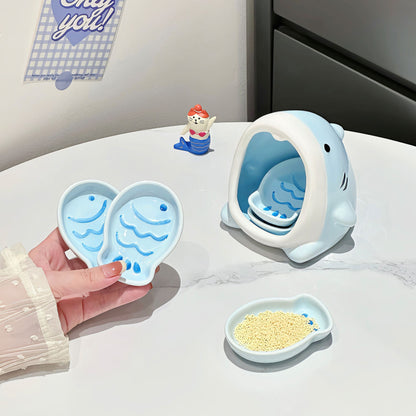 Shark Dipping Sauce Dish Set - Ceramic Soy Sauce & Vinegar Dishes for Hot Pot