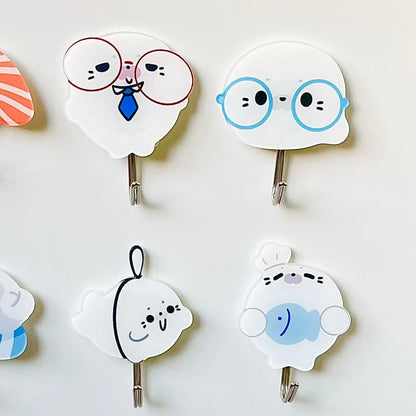 Strong No-Drill Seal Adhesive Wall Hooks