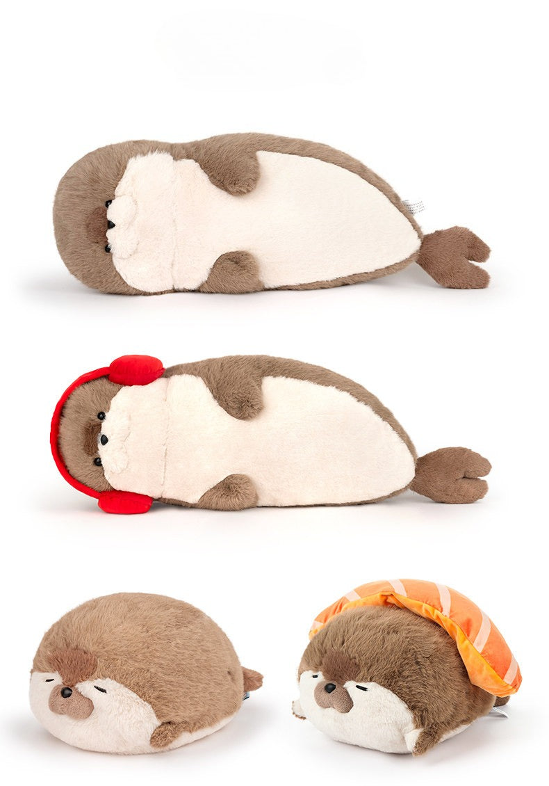 Extra-Large Mochi Seal & Sea Otter Plush Pillow