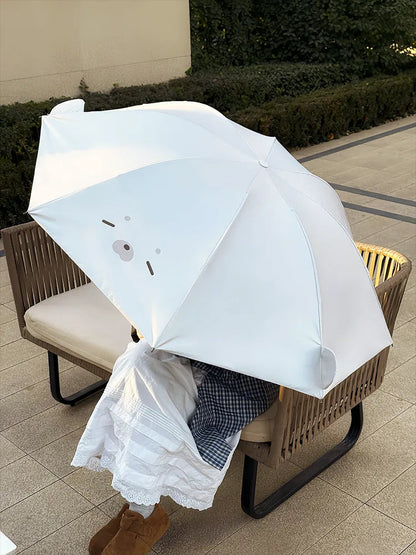 Cute Seal UV-Protective Folding Umbrella for Sun & Rain