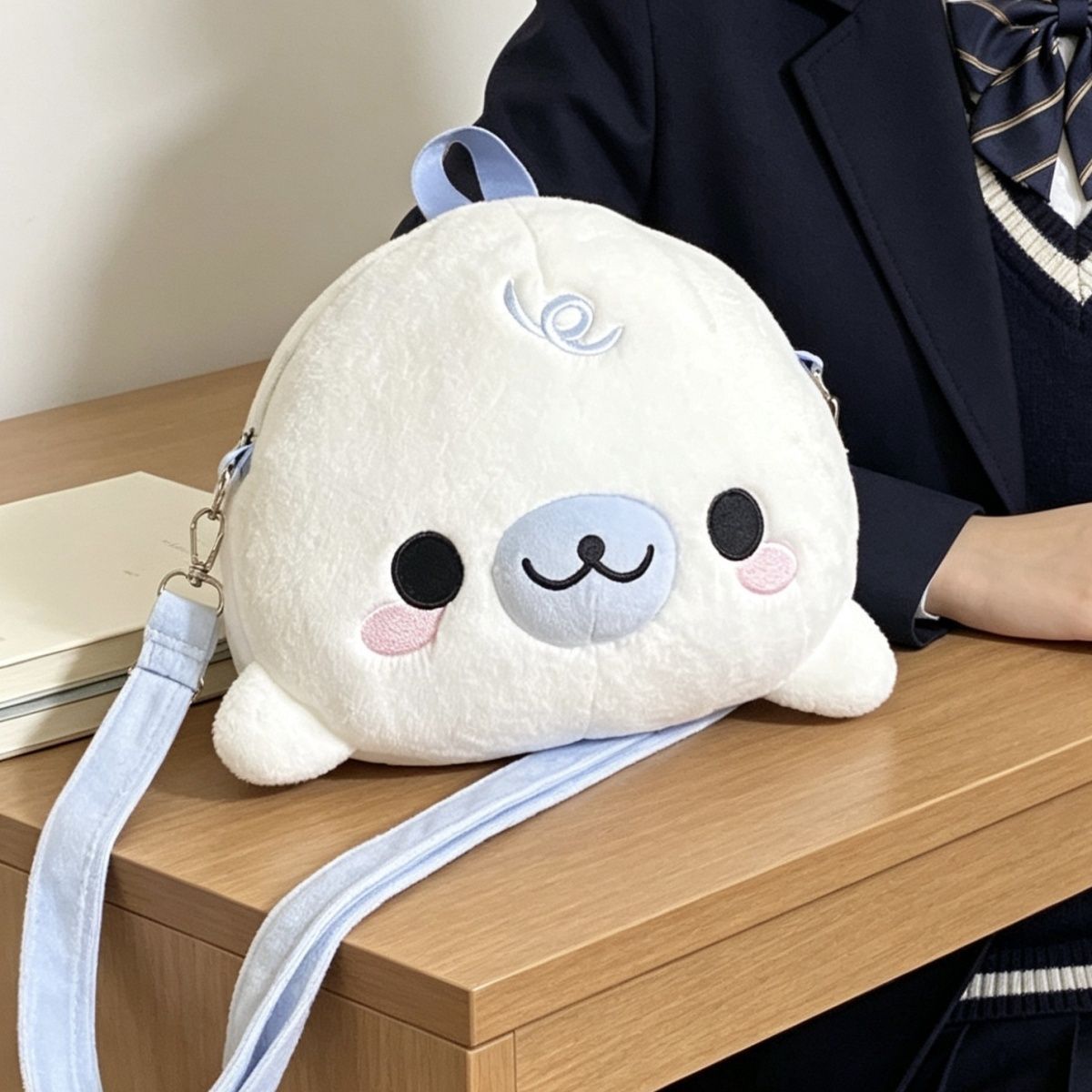 Blue Crossbody Bag with Backpack Option, Lightweight and Compact