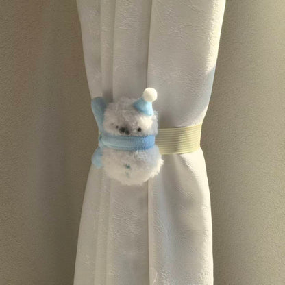 Cute Snowman Seal Curtain Tiebacks for Living Room and Bedroom