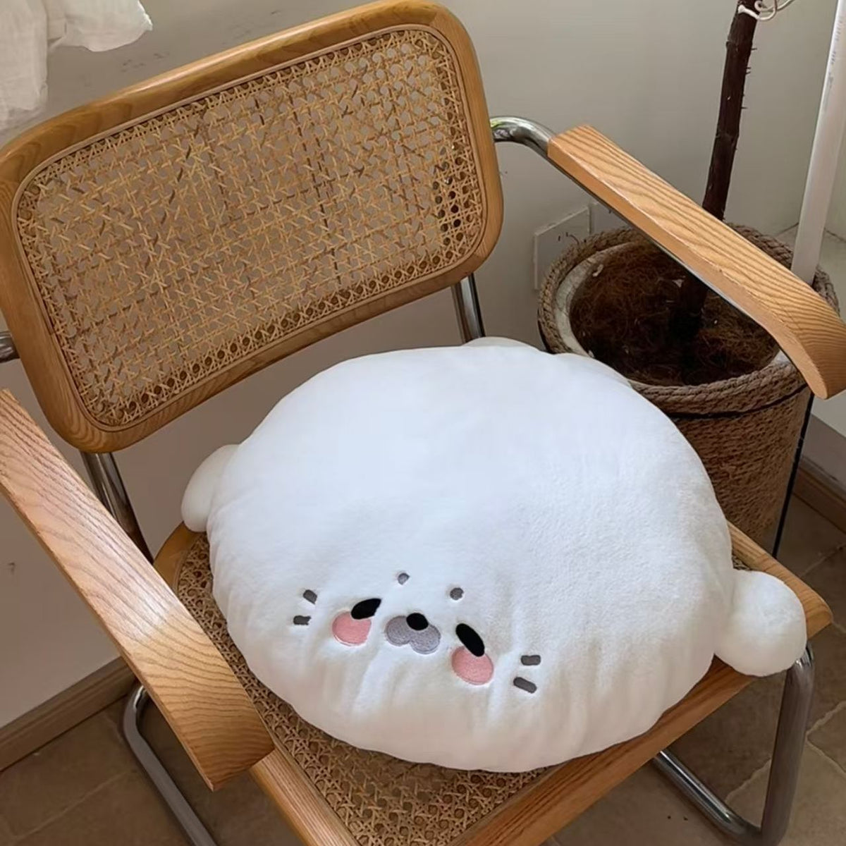 Cute Plush Seal Cushion for Home Office Car