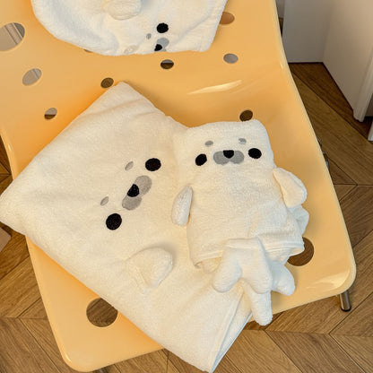 Absorbent Seal Quick-Dry Towel & Hair Cap Set