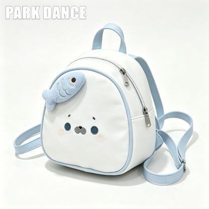 Cute Seal & Fish Plush Backpack for Everyday Outings