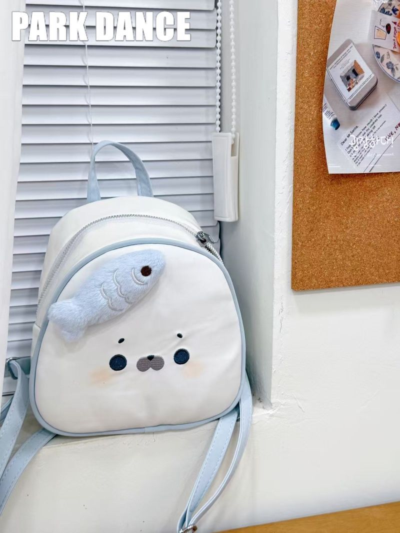 Cute Seal & Fish Plush Backpack for Everyday Outings