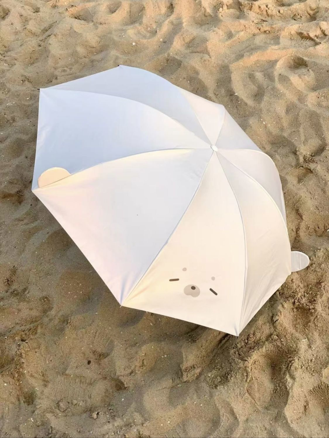 Cute Seal UV-Protective Folding Umbrella for Sun & Rain