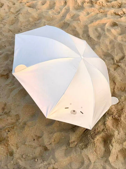 Cute Seal UV-Protective Folding Umbrella for Sun & Rain