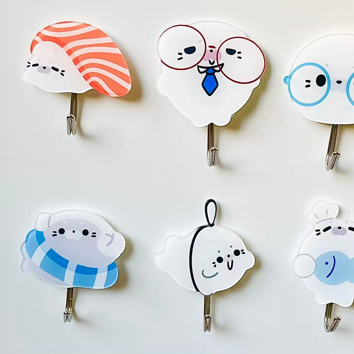 Strong No-Drill Seal Adhesive Wall Hooks