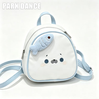 Cute Seal & Fish Plush Backpack for Everyday Outings