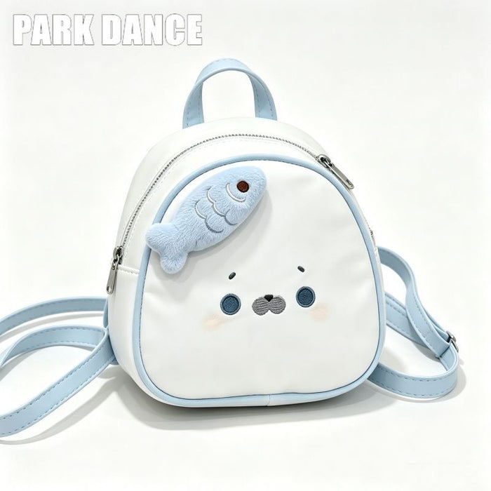 Cute Seal & Fish Plush Backpack for Everyday Outings