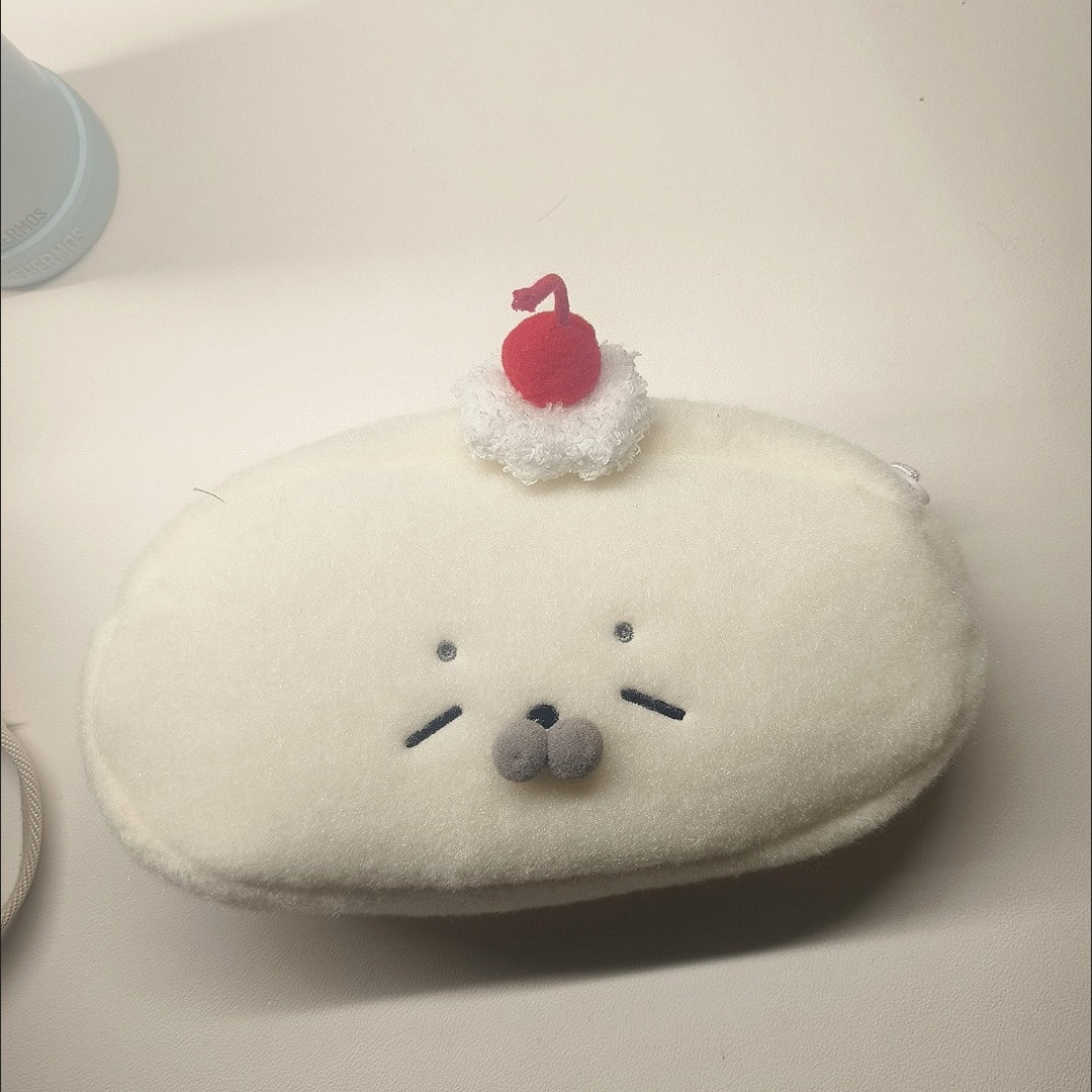 Large Round Seal Pencil Case for School & Office