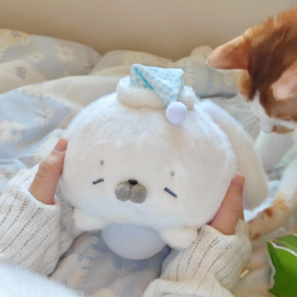 Soft Seal Plush Night Light with Remote Control
