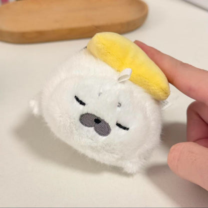 Cute Sushi Sea Otter Plush Keychain & Bag Charm