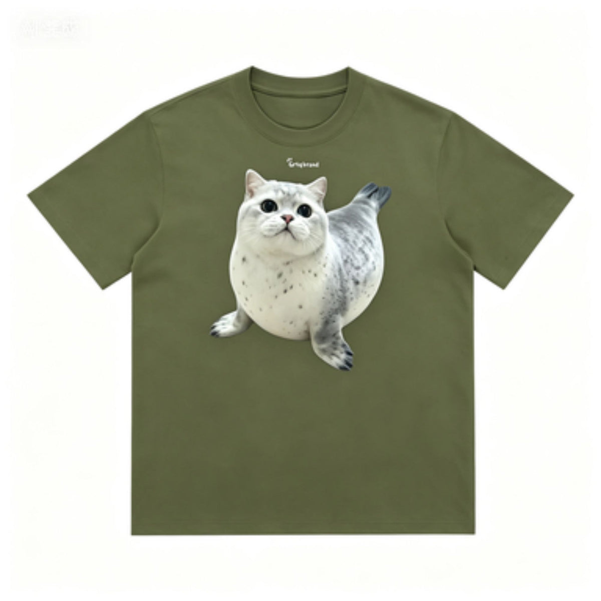 GRTQ Seal Graphic Heavyweight Cotton T-Shirt for Men and Women