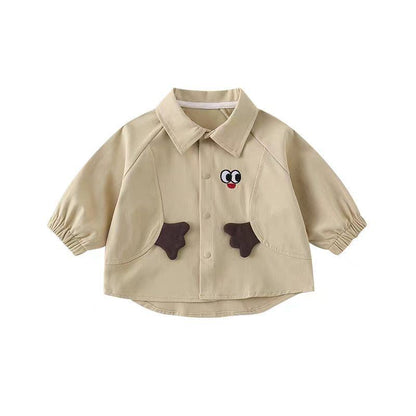Cartoon Boys' Jacket and Pants 2-Piece Set, Cute Fall Outfit