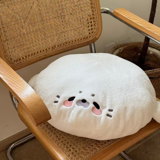 Cute Plush Seal Cushion for Home Office Car