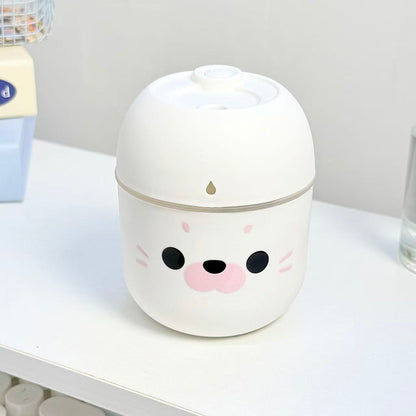 Cute Seal Face Mini Humidifier, Small Desktop Mist Maker for Bedroom, Dorm, Office