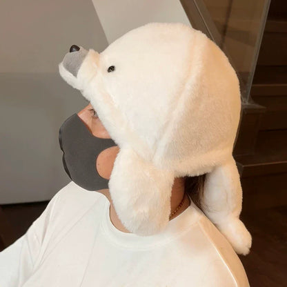 Funny Oversized Fluffy Seal Plush Costume Hat