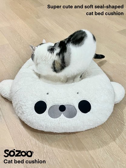 Warm Semi-Enclosed Seal Pet Bed for Cats & Small Dogs
