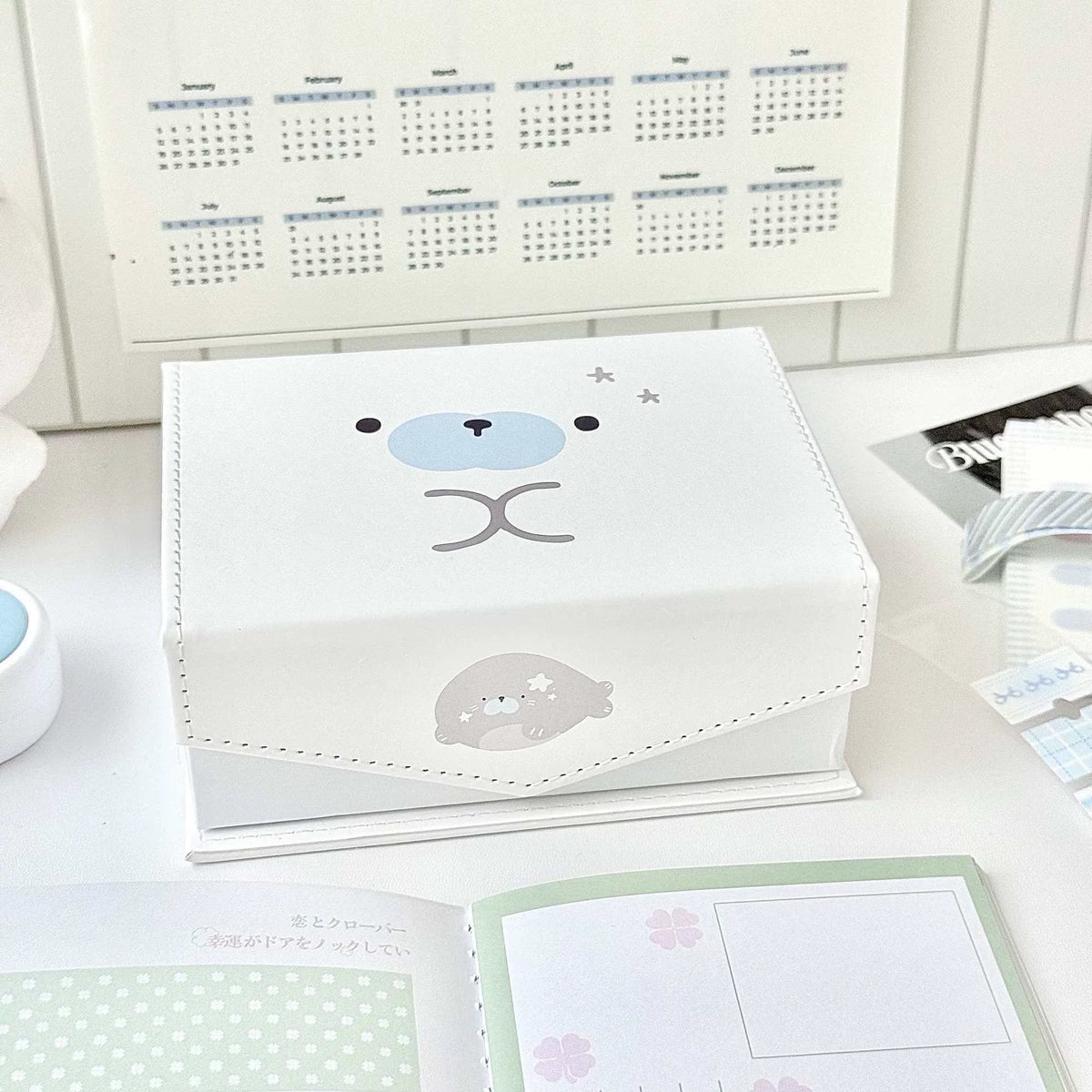 Seal PU Leather Trading Card Storage Case & Organizer