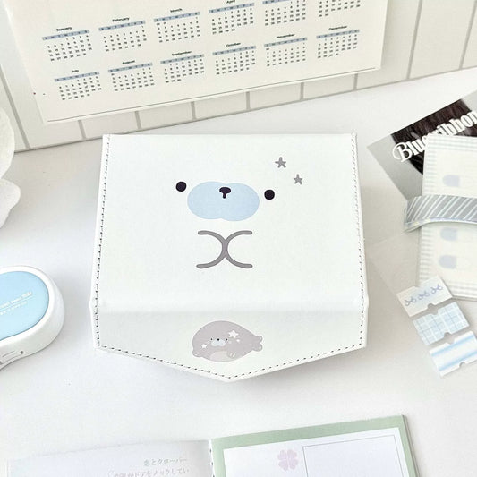 Seal PU Leather Trading Card Storage Case & Organizer