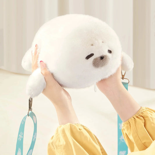 Premium Fluffy Seal Plush Crossbody Shoulder Bag