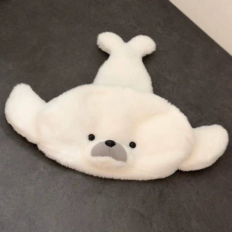 Funny Oversized Fluffy Seal Plush Costume Hat