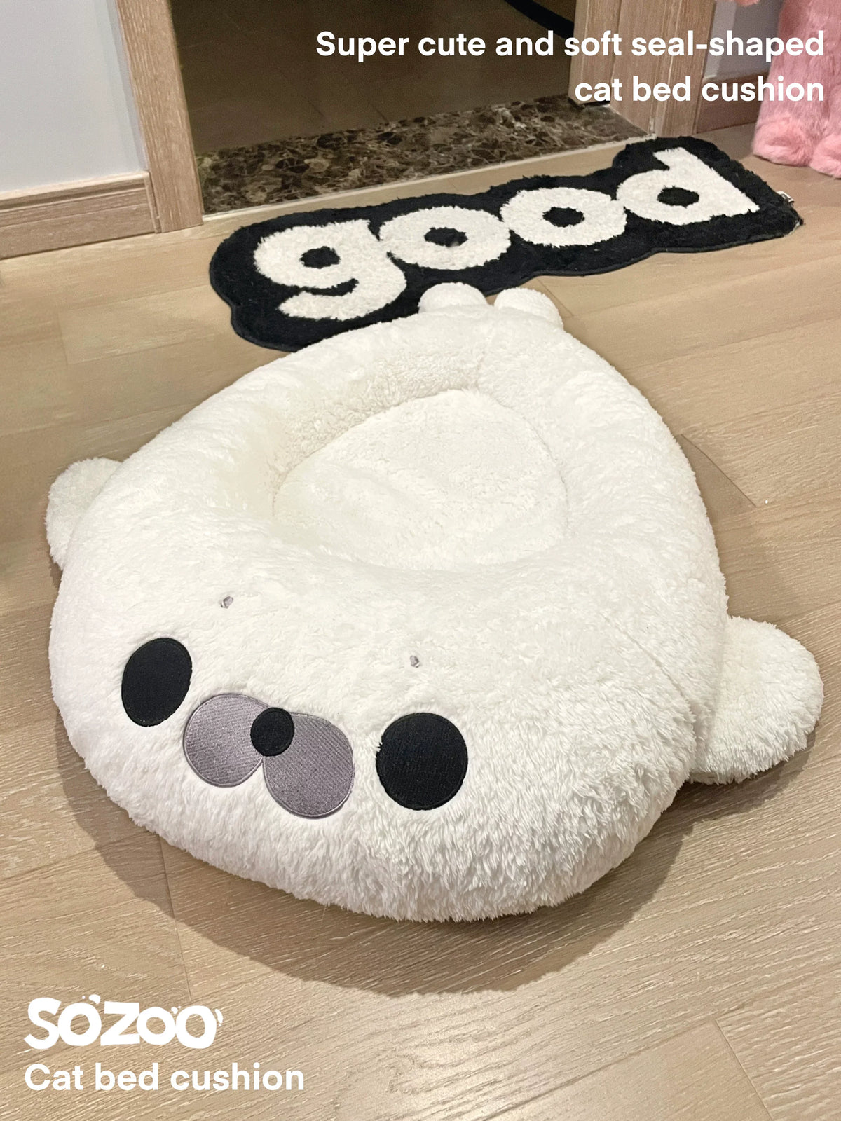 Warm Semi-Enclosed Seal Pet Bed for Cats & Small Dogs