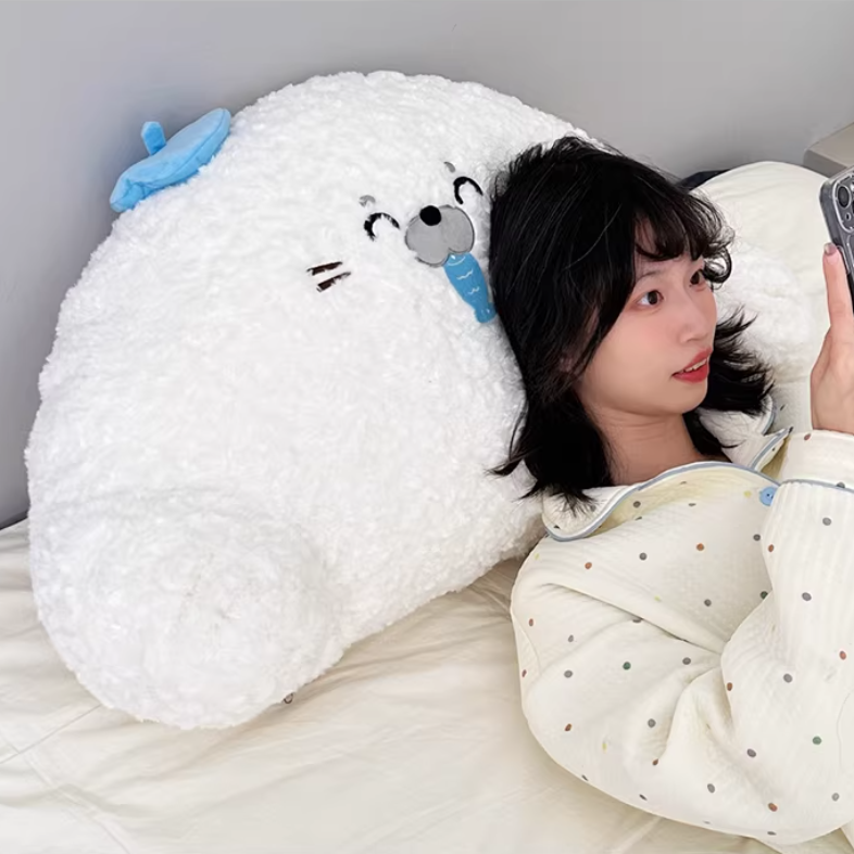 Large Seal Body Pillow, Backrest & Lumbar Cushion