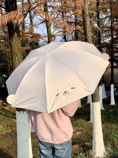 Cute Seal UV-Protective Folding Umbrella for Sun & Rain