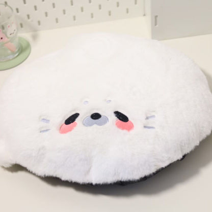 Cute Plush Seal Round Floor Cushion for Students