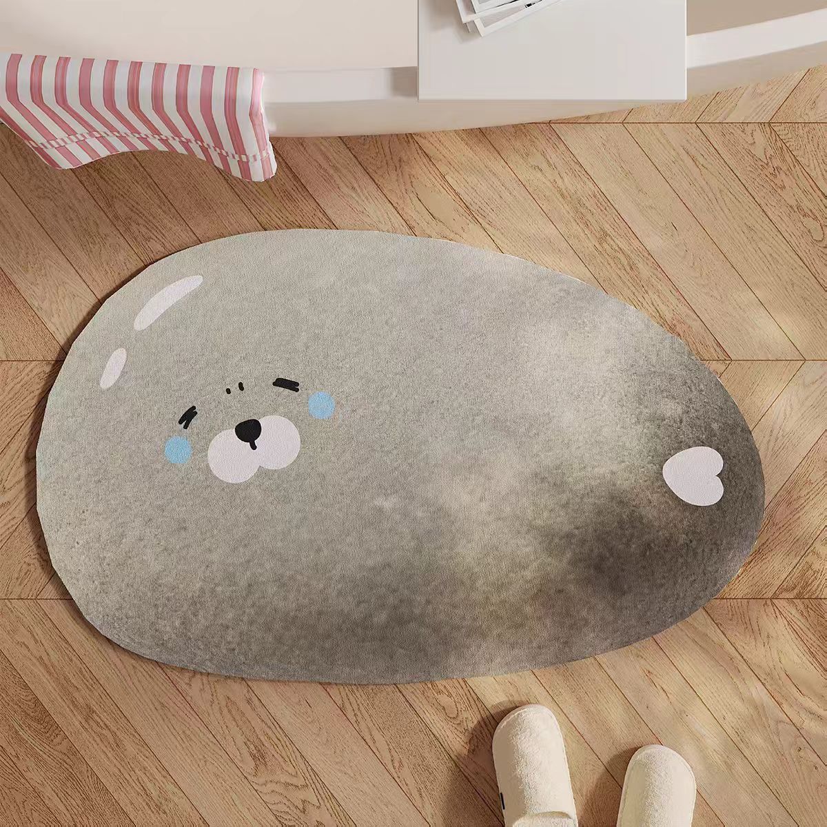 Cute Seal Bathroom Absorbent Mat, Quick-Dry Non-Slip Floor Mat