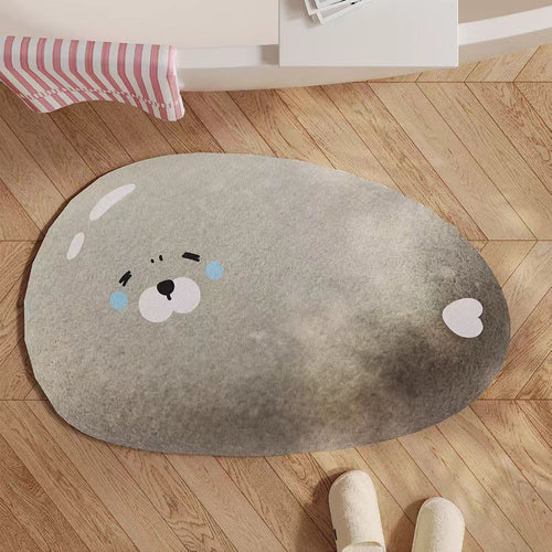 Cute Seal Bathroom Absorbent Mat, Quick-Dry Non-Slip Floor Mat