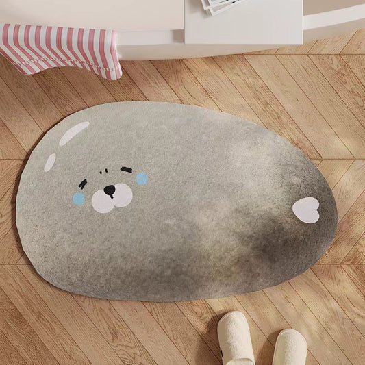 Cute Seal Bathroom Absorbent Mat, Quick-Dry Non-Slip Floor Mat