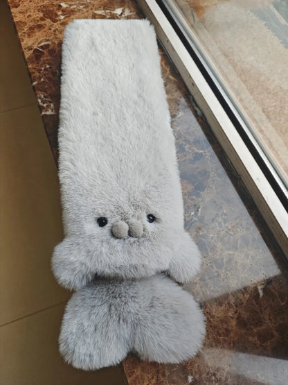 Fluffy Seal Winter Scarf with Plush Animal Detail